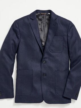 Billy Reid Navy Patch-Pocket Two-Button Blazer